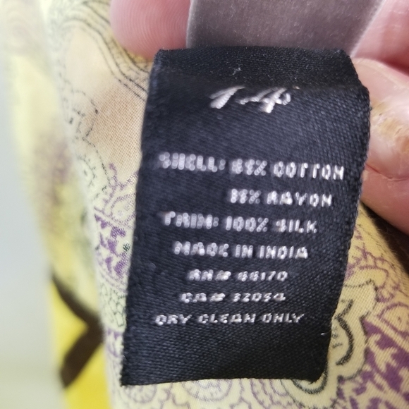 Vtg Lithe Anthropologie yellow boho tunic dress - Picture 5 of 12